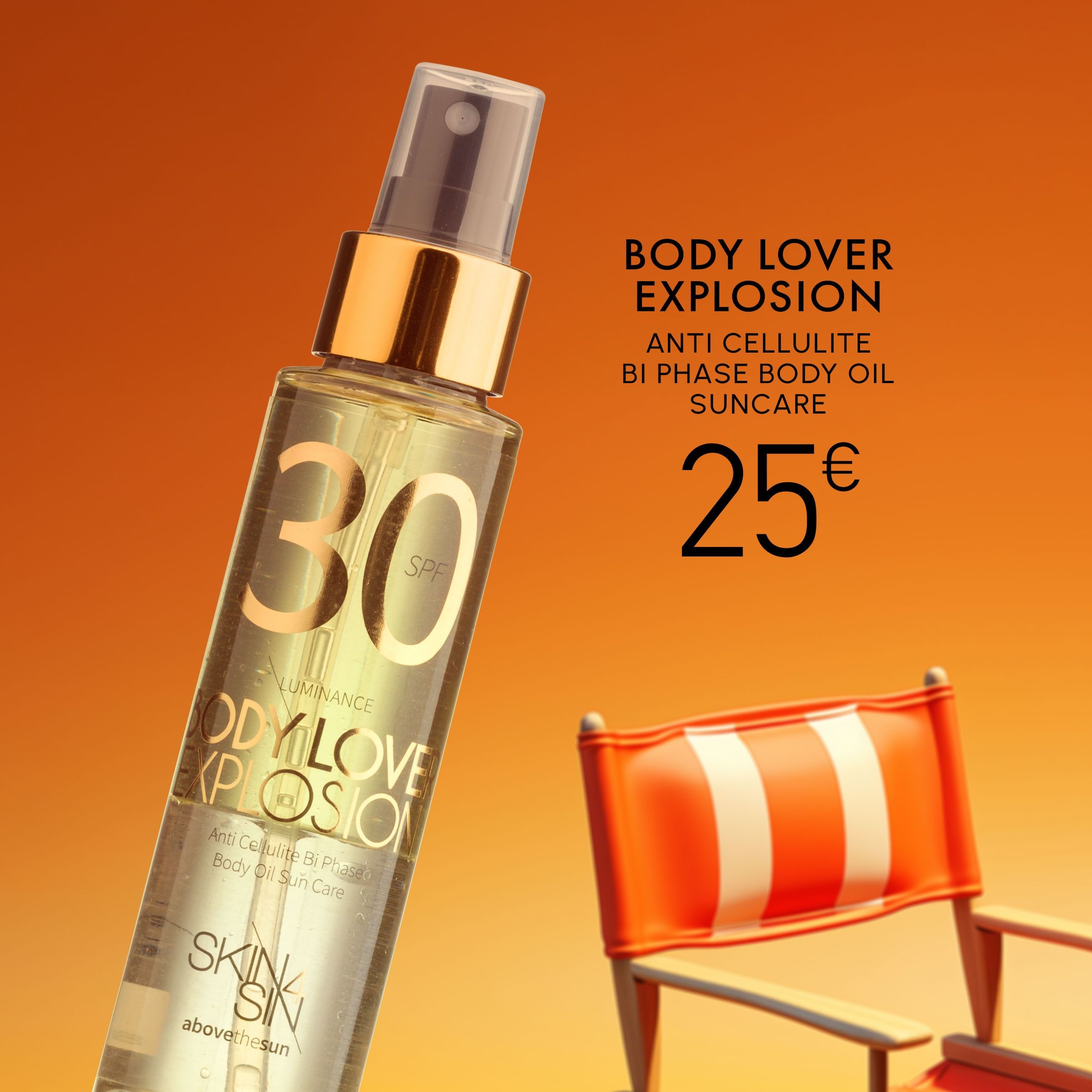 BODY LOVER EXPLOSION, SUNSCREEN ANTI-CELLULITE BODY OIL