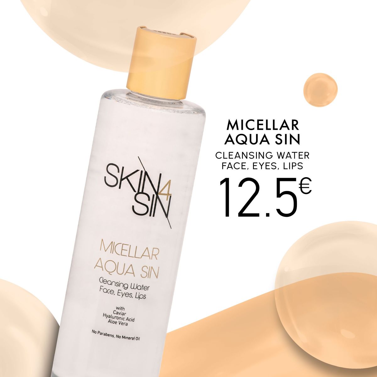 MICELLAR AQUA SIN CLEANSING WATER FACE, EYES, LIPS