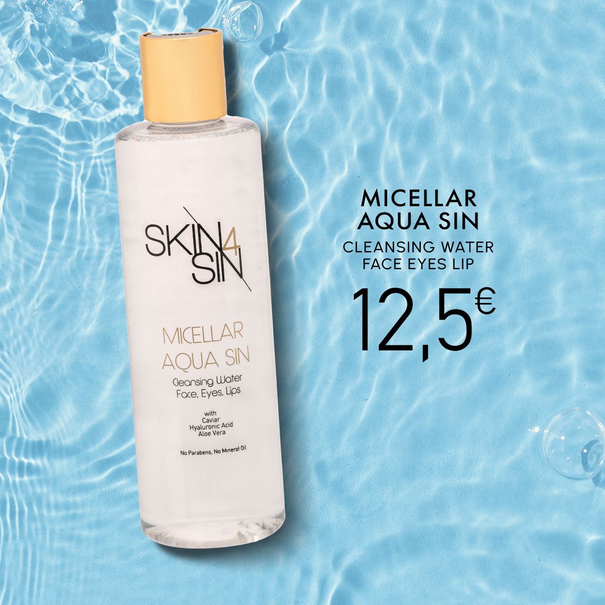 MICELLAR AQUA SIN CLEANSING WATER FACE, EYES, LIPS